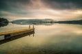 Misty Lake Windermere in the Lake District